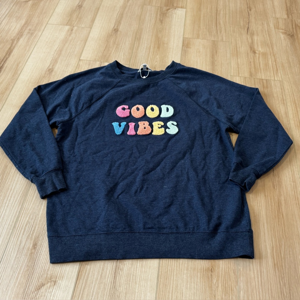 Wildfox “Good Vibes” Sweatshirt | Size Small | Rainbow Graphic
